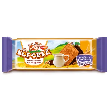 Печенье Коровка вкус топленое молоко с глазурью, Рот Фронт, 115 гр.