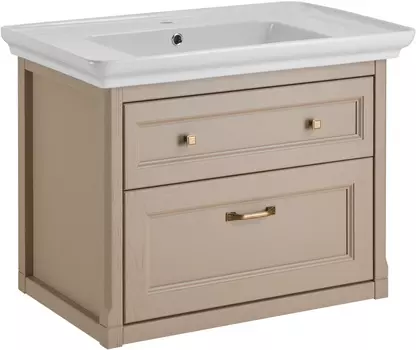 Тумба с раковиной ASB-Woodline Толедо 85 капучино