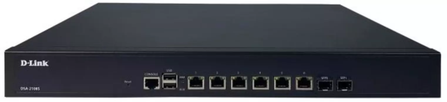 Маршрутизатор D-link DSA-2108S/A1A 6x10/100/1000Base-T, 2x1000Base-X SFP, 2xUSB