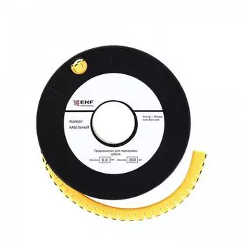 Маркер на кабель EKF plc-KM-2.5-4 2,5 мм2 "4" (1000 шт.) (ЕС-1)
