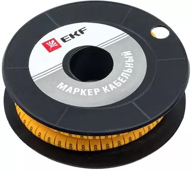 Маркер на кабель EKF plc-KM-2.5-8 2,5 мм2 "8" (1000 шт.) (ЕС-1)