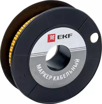 Маркер на кабель EKF plc-KM-6-6 6,0 мм2 "6" (350 шт.) (ЕС-3)