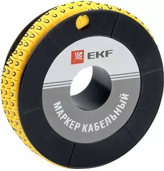 Маркер на кабель EKF plc-KM-6-0 6,0 мм2 "0" (350 шт.) (ЕС-3)