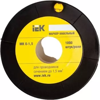 Маркер на кабель IEK UMK00-B МК0- 1,5мм символ "В" (1000шт/упак)