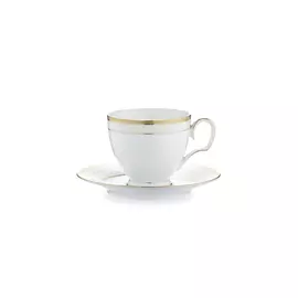 Чашка чайная с блюдцем Noritake "Хэмпшир,золотой кант" 250мл