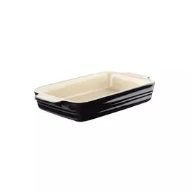 Блюдо для запекания 26х17см Le Creuset керамика,чёрный,духовки (Black Shiny)