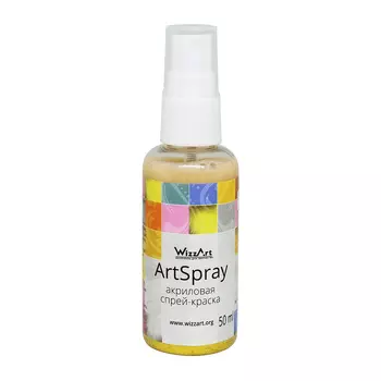 Спрей-Краска ArtSpray, Золото мерцающее 50мл Wizzart