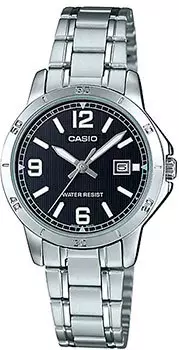 Японские наручные женские часы Casio LTP-V004D-1B2. Коллекция Analog