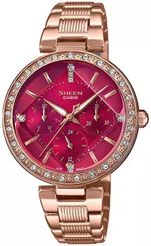 Японские наручные женские часы Casio SHE-3068PG-4BUER. Коллекция Sheen
