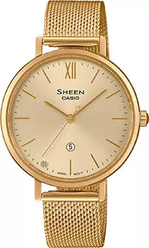 Японские наручные женские часы Casio SHE-4539GM-9A. Коллекция Sheen