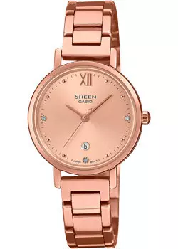 Японские наручные женские часы Casio SHE-4540PG-4A. Коллекция Sheen