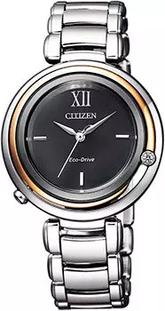 Японские наручные женские часы Citizen EM0658-87E. Коллекция Eco-Drive