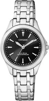 Японские наручные женские часы Citizen ES4020-53E. Коллекция Radio Controlled