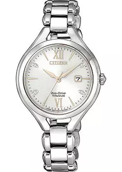Японские наручные женские часы Citizen EW2560-86A. Коллекция Titanium