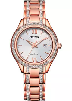 Японские наручные женские часы Citizen FE1233-52A. Коллекция Eco-Drive