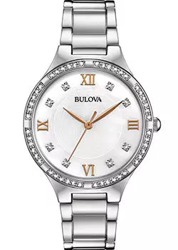 Японские наручные женские часы Bulova 96L264. Коллекция Crystal Ladies