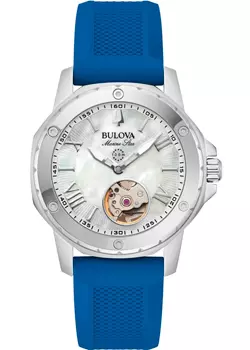 Японские наручные женские часы Bulova 96L324. Коллекция Marine Star Ladies