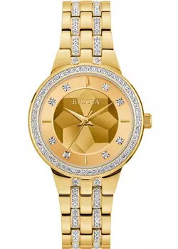 Японские наручные женские часы Bulova 97L176. Коллекция Crystal Ladies