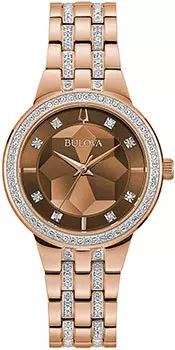Японские наручные женские часы Bulova 98L266. Коллекция Crystal Ladies