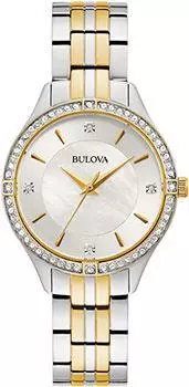 Японские наручные женские часы Bulova 98L273. Коллекция Crystal Ladies