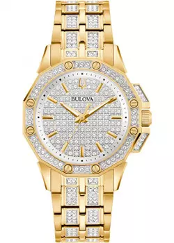 Японские наручные женские часы Bulova 98L302. Коллекция Crystal Octava