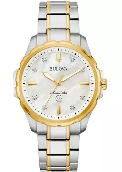 Японские наручные женские часы Bulova 98P227. Коллекция Marine Star Ladies