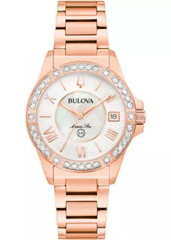 Японские наручные женские часы Bulova 98R295. Коллекция Marine Star