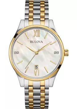 Японские наручные женские часы Bulova 98S149. Коллекция Diamonds