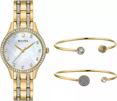 Японские наручные женские часы Bulova 98X119. Коллекция Crystal Ladies