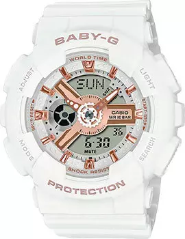 Японские наручные женские часы Casio BA-110XRG-7A. Коллекция Baby-G