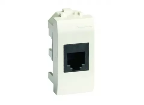 Розетка RJ-12, IP20, белый, DKC BRAVA (76120B)