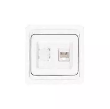 Розетка RJ-45 открытый монтаж категория 5, 1 модуль, белый, Universal Валери (В0035)