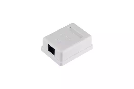 Розетка RJ-45 открытый монтаж категория 5e, белый, Rexant (03-0121)