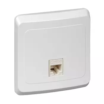 Розетка RJ-45 скрытый монтаж категория 5, механизм в сборе, белый, Schneider Electric Etude (KOMC-001b)