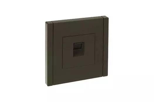 Розетка RJ-45 скрытый монтаж категория 5e, IP20, серый, IEK FORTE&PIANO FP332 (FP-K10-1-K03)