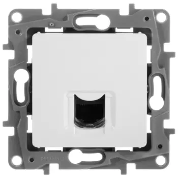 Розетка RJ-45 скрытый монтаж категория 6, белый, Legrand Etika (672253)