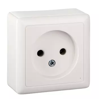 Розетка Schneider Electric ЭТЮД ХИТ, открытый монтаж, однопостовая, 10A, в сборе, IP20, белый (RA10-131I-B)