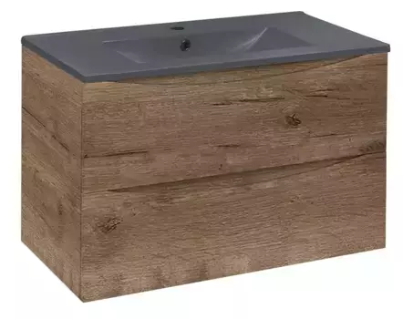 Тумба с раковиной «Vincea» Mia 75 (VBS-13975MA 76/46 антрацит матовая) подвесная V.Oak