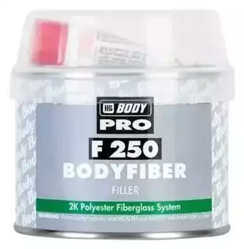 шпатлевка! зел. 0.25кг PRO F250 FIBER полиэфирная высокопрочная, усилен. стекловолокном\ 2500600050 BODY