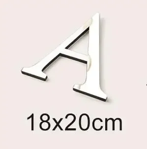 OUJING 3D Зеркальные Настенные Наклейки Английский Алфавит