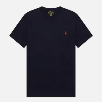 Мужская футболка Polo Ralph Lauren Custom Fit Crew Neck 26/1 Jersey, цвет синий, размер XXL