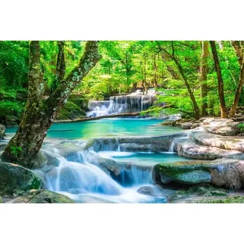 Фон для фотосъемки с закатом, джунглями, лесом, водопадом, фотофон, гора, радуга, природа, декоративный реквизит, реквизит 150*100cm