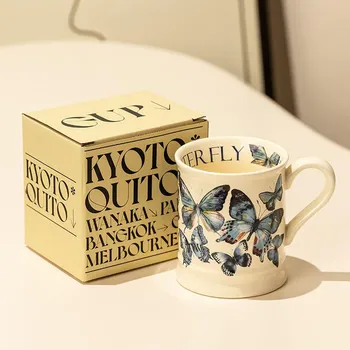 MeyJig Ceramic Mug for Coffee Espresso Breakfast Milk Household Drinkware 380ml 380ml чёрный
