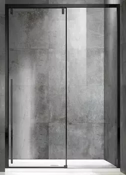 Душевая дверь Vincea Lugano VDS-1L130CLB-1 130 см черный, стекло прозрачное, Easy Clean