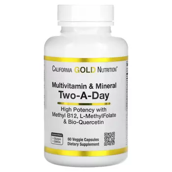 California Gold Nutrition, мультивитамины для ежедневного приема, 60 растительных капсул