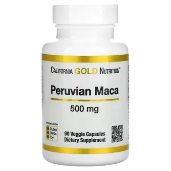 California Gold Nutrition, перуанская мака, 500 мг, 90 вегетарианских капсул