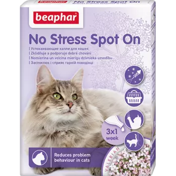 Beaphar Успокаивающие капли No Stress Spot On для кошек, 3 пип.