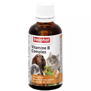 Beaphar Vitamine-B-Komplex Комплекс витаминов группы В в каплях для кошек, собак, птиц, грызунов, 50мл