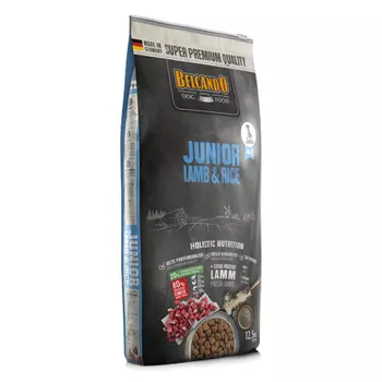 Belcando Junior корм для выращивания молодых собак средних и крупных пород, начиная с 4-месячного возраста, с ягненком и рисом, 12,5 кг