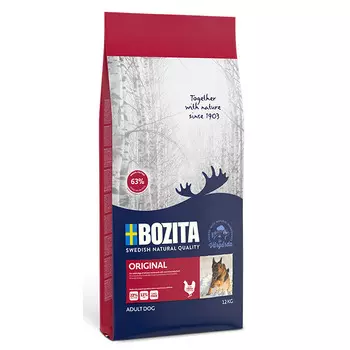 Bozita Naturals Original сухой корм с курицей и пшеном для собак всех пород, 12кг